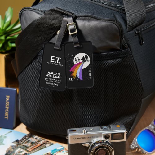 Elliott  ET Retro Rainbow Over The Moon Luggage Tag