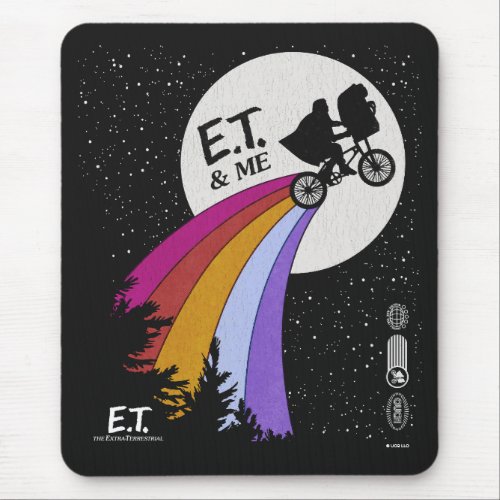 Elliott  ET Retro Rainbow Over The Moon Mouse Pad