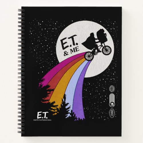 Elliott  ET Retro Rainbow Over The Moon Notebook