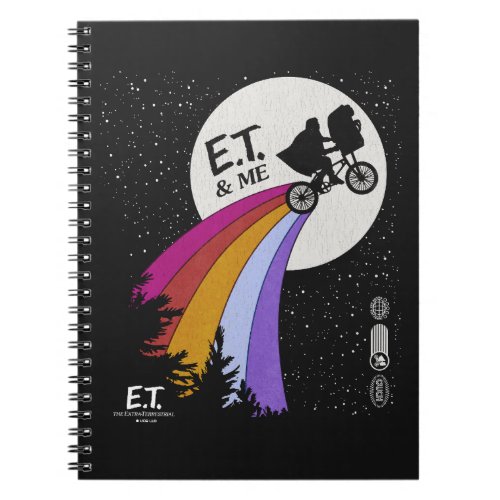 Elliott  ET Retro Rainbow Over The Moon Notebook