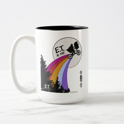Elliott  ET Retro Rainbow Over The Moon Two_Tone Coffee Mug