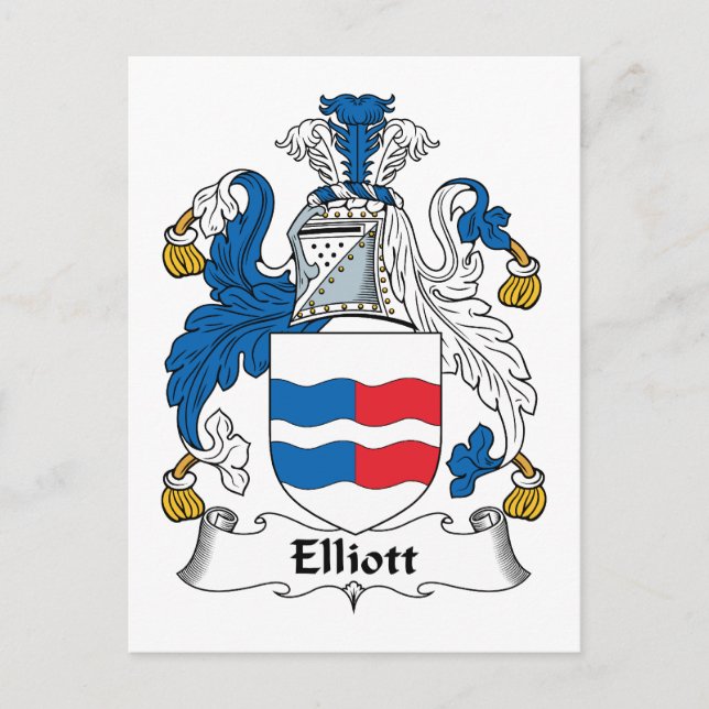 Elliott Family Crest Postcard (Front)