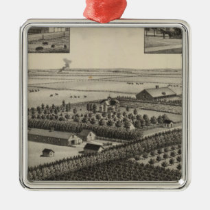 Elliott Residence and Farm, Rice County, Kansas Metal Ornament