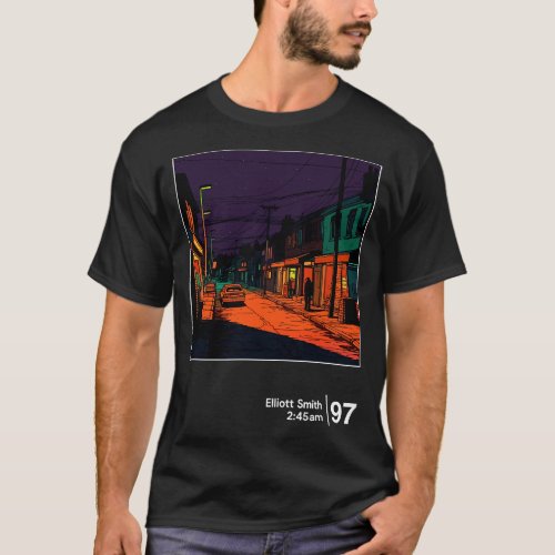 Elliott Smith 245am Graphic Artwork Design T_Shirt