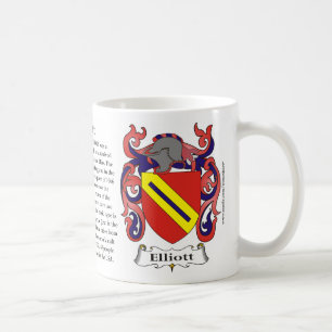 Elliott, the Origin, the Meaning and the Crest Coffee Mug