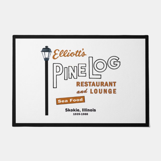 Elliott's Pine Log Restaurant, Skokie, IL. 1939-88 Doormat (Front)