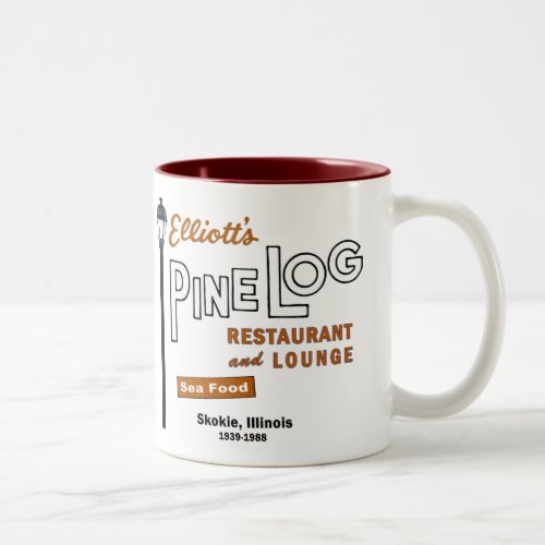 Elliotts Pine Log Restaurant Skokie IL 1939_88 Two_Tone Coffee Mug