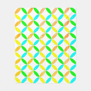 Ellipse Pattern Abstract Art Fleece Blanket