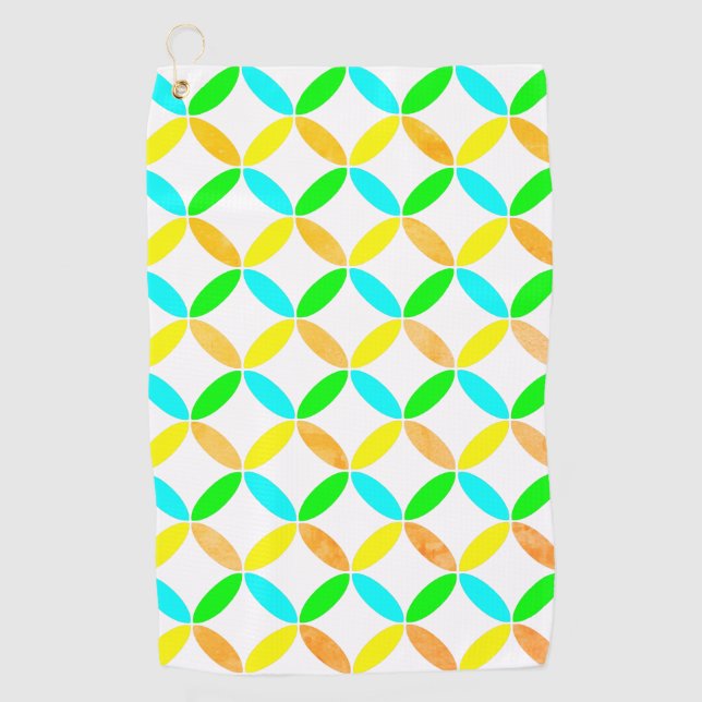Ellipse Pattern Abstract Art Golf Towel (Front)