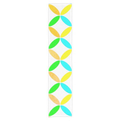 Ellipse Pattern Abstract Art Short Table Runner