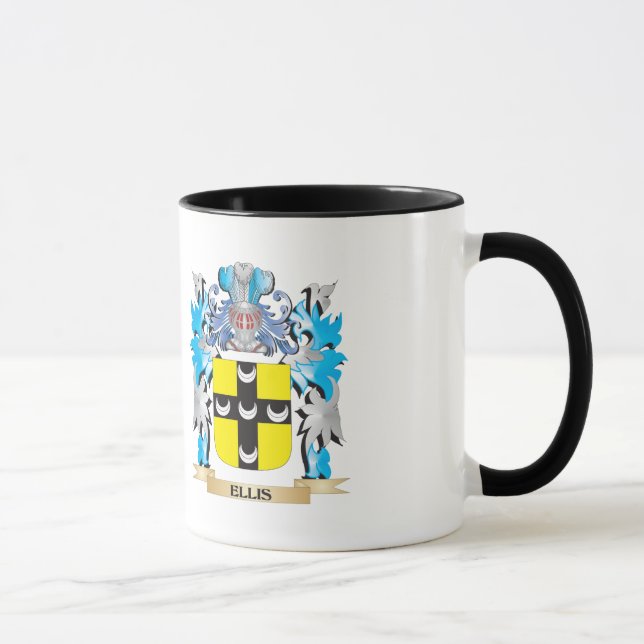 Ellis Coat of Arms - Family Crest Mug (Right)