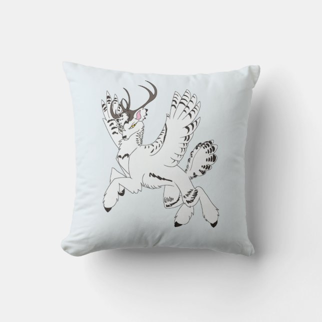Ellis Dark Fantasy Reindeer Accent Pillow (Front)