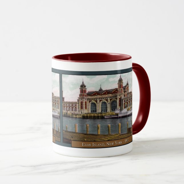 Ellis Island Coffee Mug (Front Right)
