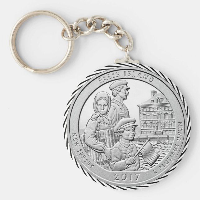 ELLIS ISLAND COIN KEYCHAIN (Front)