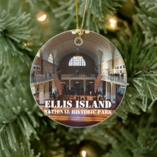 Ellis Island National Park Christmas Ornament