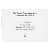 Ellis Square Fountain Cards (Back Horizontal)