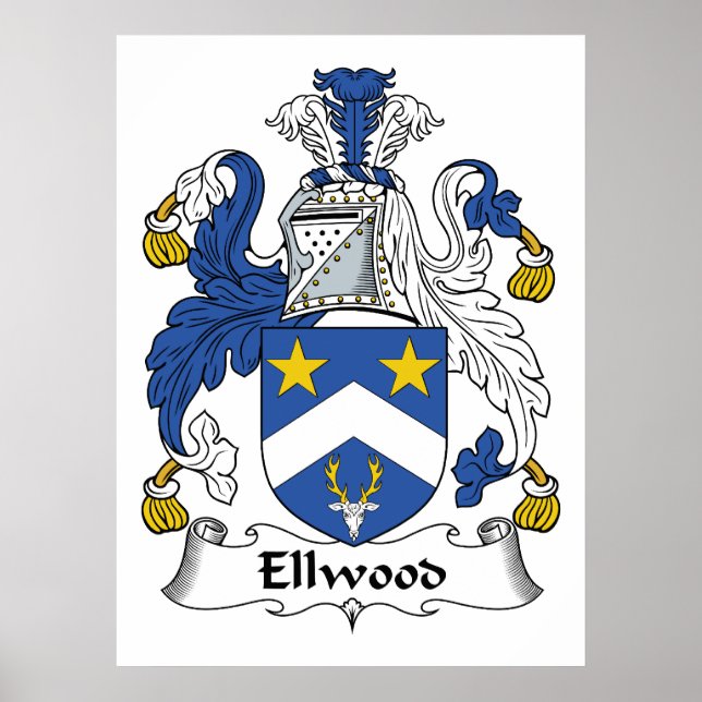 Ellwood Family Crest Poster (Front)