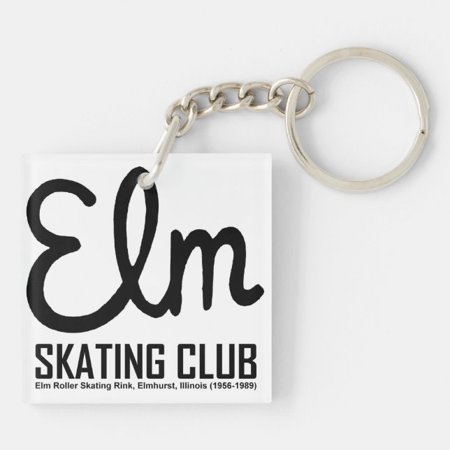 Elm Skating Club, Elmhurst, Illinois Keychain (Back)
