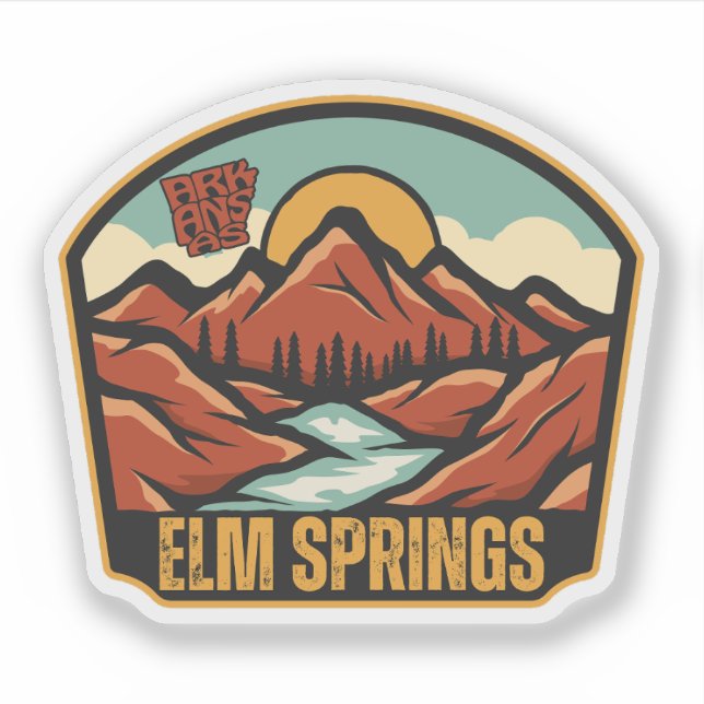 Elm Springs, Arkansas  Sticker (Front)