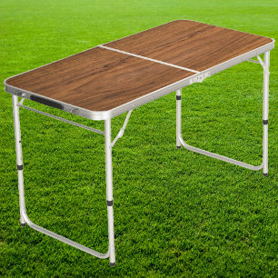 Elm Wood Tailgate  Beer Pong Table