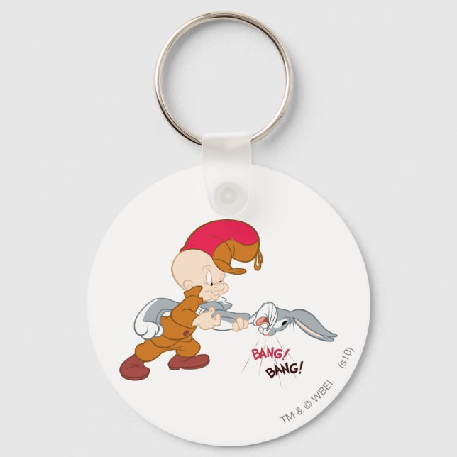 ELMER FUDD™ and BUGS BUNNY™ Keychain (Front)