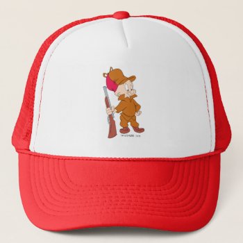 Elmer Fudd™ | With Gun Trucker Hat by looneytunes at Zazzle