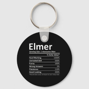 Elmer Nutrition Funny Birthday Personalized Name G Keychain