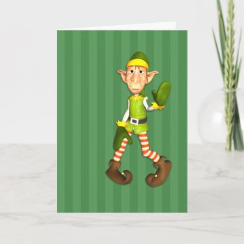 Elmer The Elf Christmas Card by mariannegilliand at Zazzle