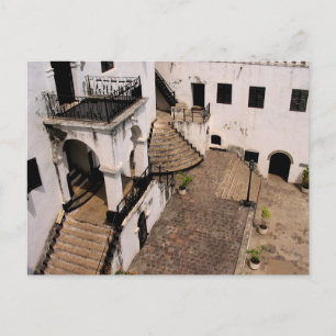 elmina castle courtyard postcard