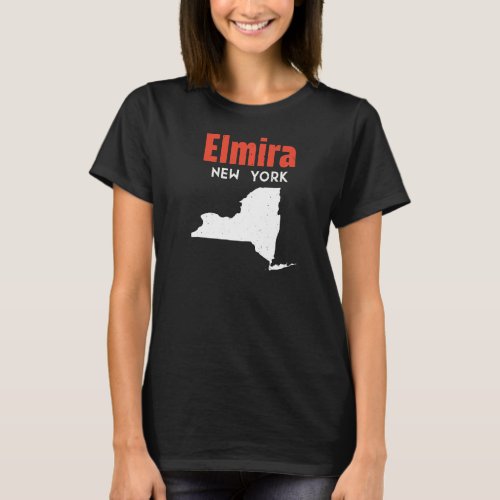 Elmira New York Usa State America Travel New Yorke T_Shirt