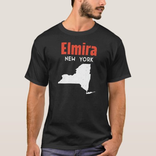 Elmira New York Usa State America Travel New Yorke T_Shirt