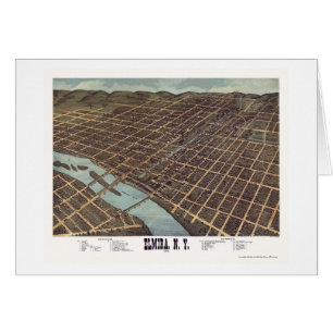 Elmira, NY Panoramic Map - 1873