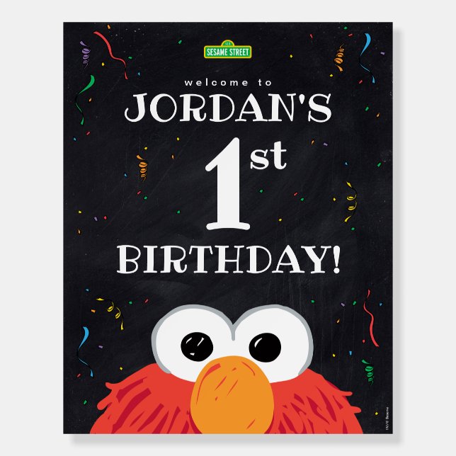 Elmo | 1st Birthday Welcome Foam Board (Front)