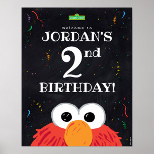 Elmo 2nd Birthday Welcome Poster