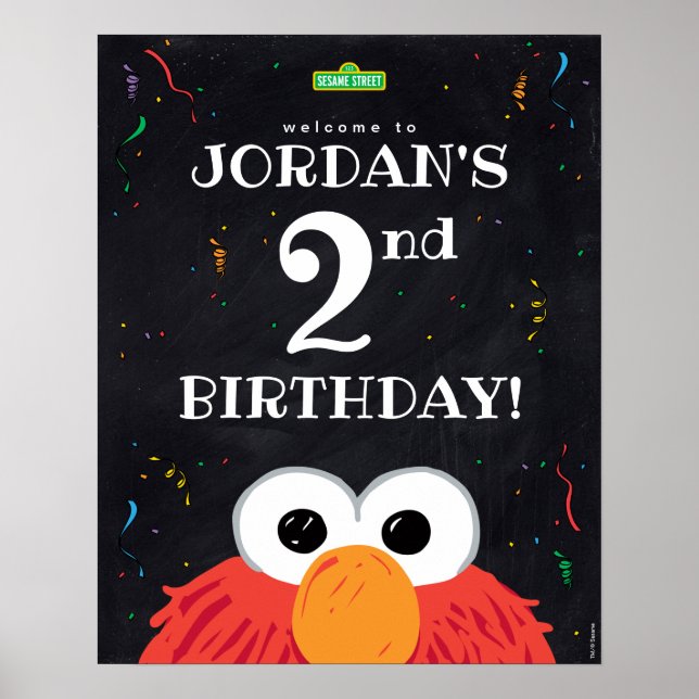 Elmo | 2nd Birthday Welcome Poster (Front)