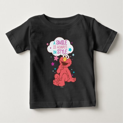 Elmo  A Smile is Always in Style Baby T_Shirt