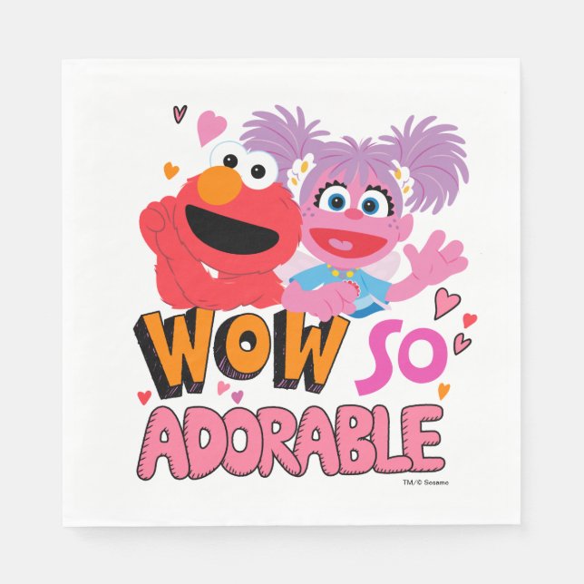 Elmo & Abby | Wow So Adorable Napkins (Front)
