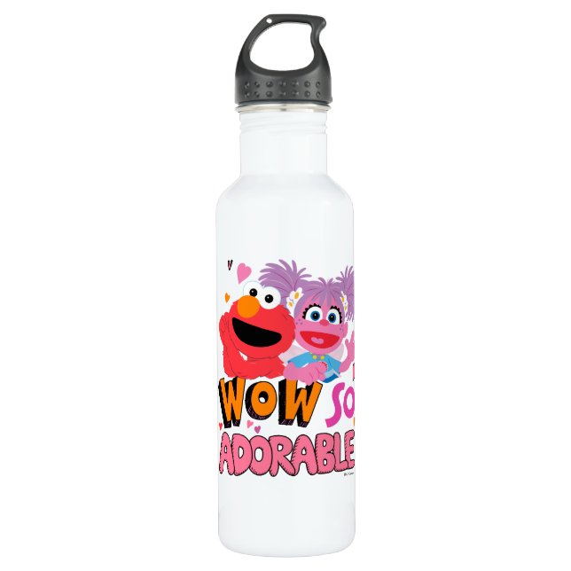 Elmo & Abby | Wow So Adorable Stainless Steel Water Bottle (Front)