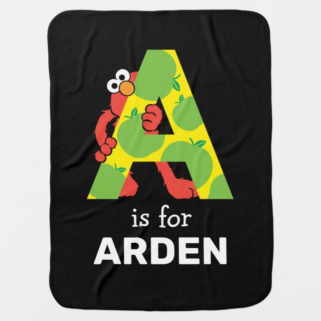 Elmo Alphabet | A Apple Baby Blanket (Front)