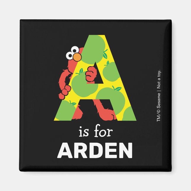 Elmo Alphabet | A Apple Magnet (Front)