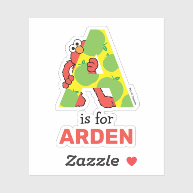 Elmo Alphabet | A Apple Sticker (Sheet)