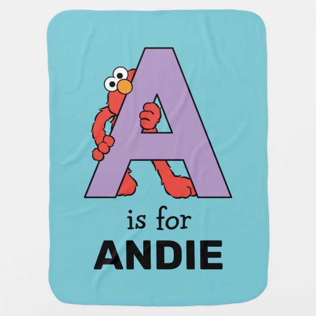 Elmo Alphabet | A Purple Baby Blanket (Front)