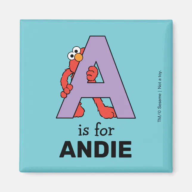 Elmo Alphabet | A Purple Magnet | Zazzle