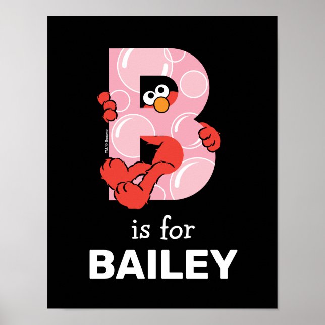 Elmo Alphabet | B Bubbles Poster (Front)