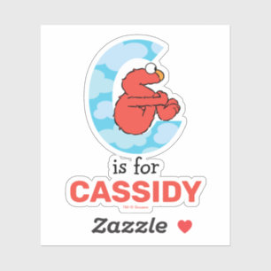 Elmo Alphabet   C Clouds Sticker