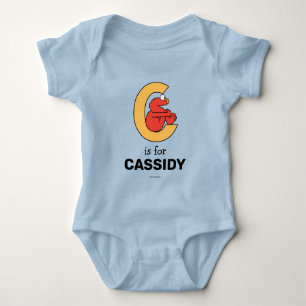 Elmo Alphabet   C Orange Baby Bodysuit