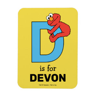 Elmo Alphabet D Blue Magnet