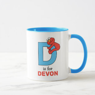 Elmo Alphabet D Blue Mug