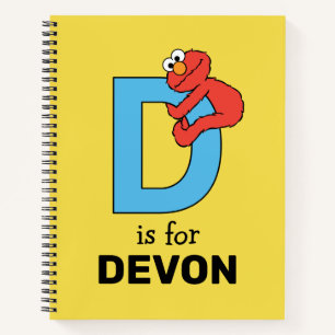 Elmo Alphabet D Blue Notebook