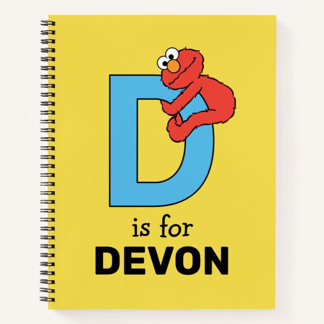 Elmo Alphabet | D Blue Notebook (Front)